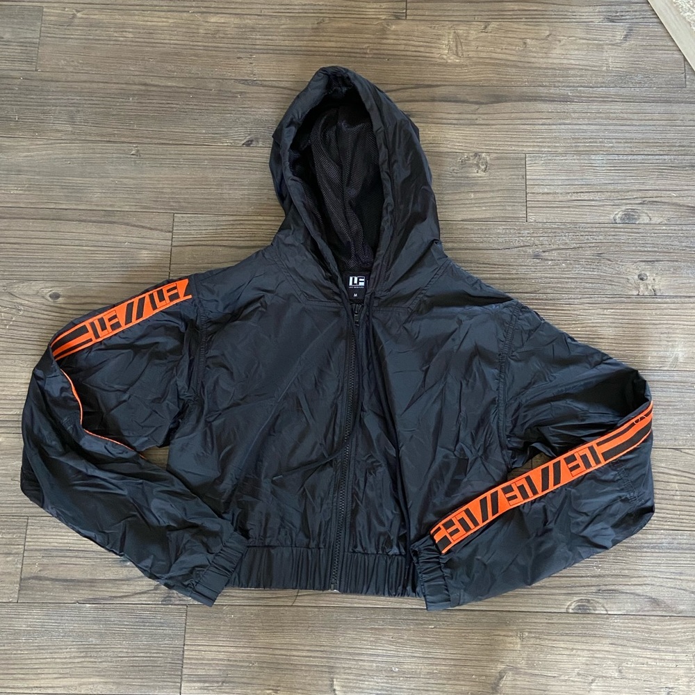 [LF] Crop Jacket in Black and Orange - Size M